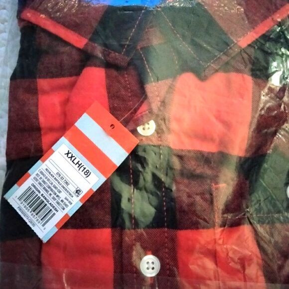 NWT Boys XXL Husky Flannel Button Down - Picture 4 of 4